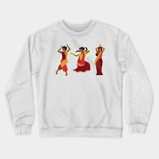 Indian Classical Dance Crewneck Sweatshirt by Kenny Studio